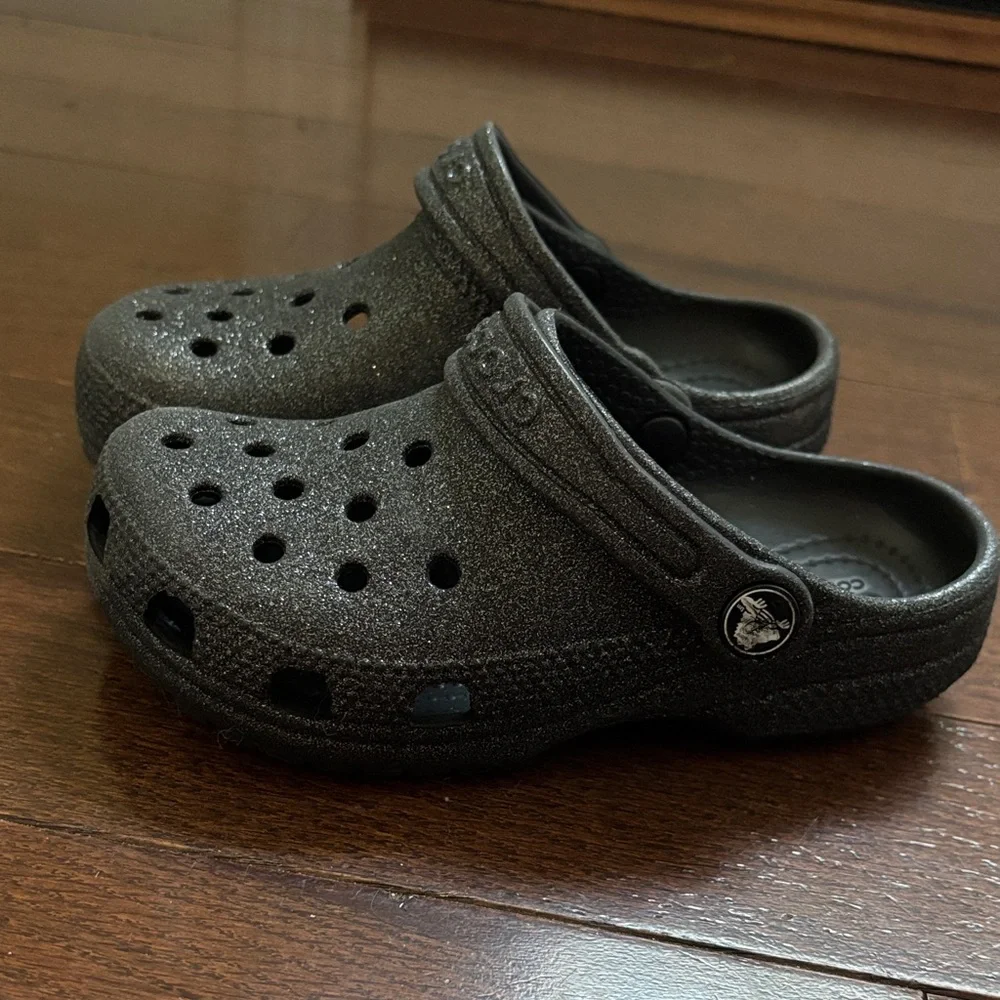 Black Glitter Crocs - Picture 2 of 5